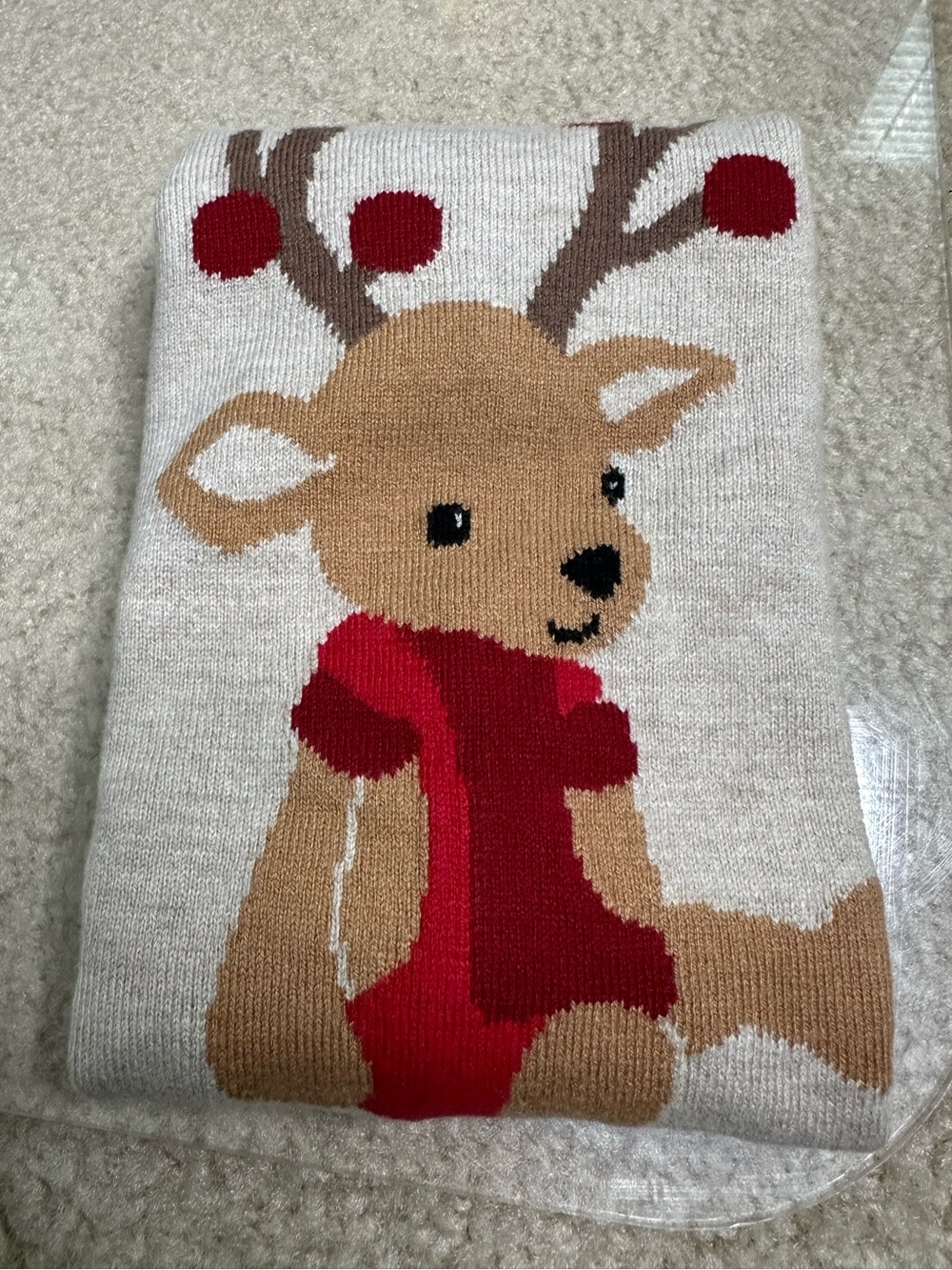 H&M REINDEER CHRISTMAS SWEATER INFANT TODDLER UNISEX 12-18 MOS NWOT